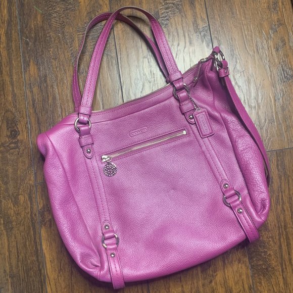 Coach Handbags - COACH Alexandra Tote Bag NWT - Leather, violet, pink/purple, crossbody adj strap